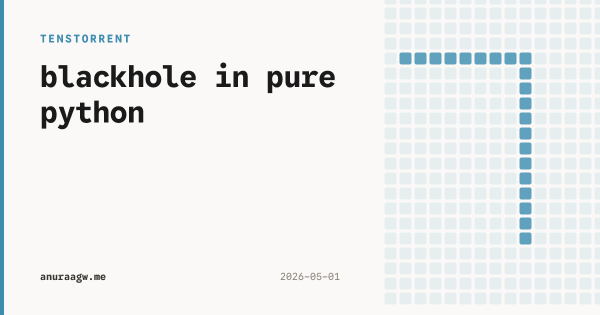 blackhole in pure python