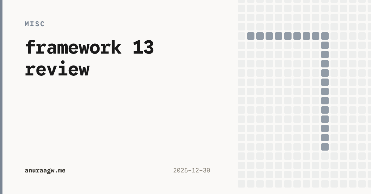 framework 13 review