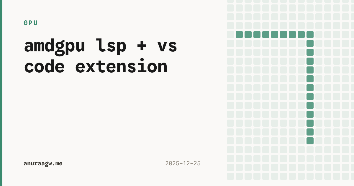 amdgpu lsp + vs code extension